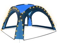 main image for ad Party Tent with LED and 4 Sidewalls 3.6x3.6x2.3 m Blue