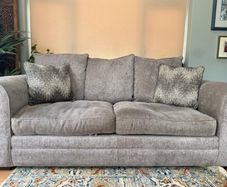 Sofa x 2 - Silver Grey Two Seater and Three Seater