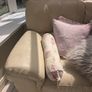 Ultra-Comfortable 2-Seater and 3-Seater Cream Leather Sofa (Well-Loved / Fair Condition) Image 3