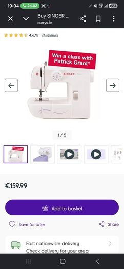 singer sewing machine like new.