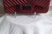 Burgandy Rubber Cheveron  Shoulder Bag