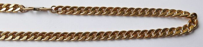 Vintage heavy Napier Gold-Plated Curb Chain Necklace length 30,4"