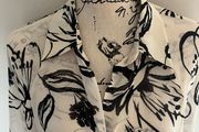 Zara Print Sheer Blouse