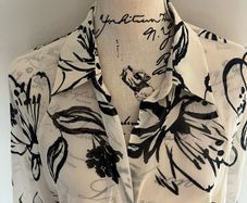 Zara Print Sheer Blouse