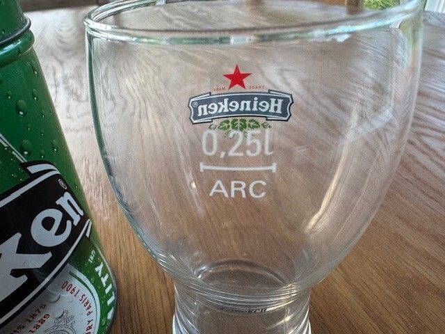 Small Heineken 0.25L Glass & Tin Can (New)