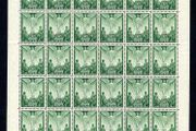 Australia 1946 Peace Stamp - Complete Half Sheet of 30 Stamps - Mint Never Hinged