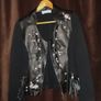 Women's Black Leather Embroidered Jacket Image 6