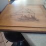 Wood Inlay Ship Wall Hanging Plaque signed R. Coffey. Image 10