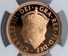 2023 King Charles III Coronation gold sovereign. Top grade gold coin