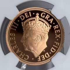 2023 King Charles III Coronation gold sovereign. Top grade gold coin