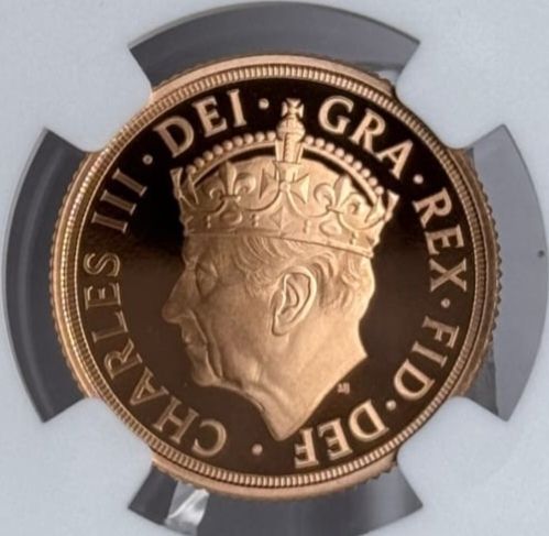 2023 King Charles III Coronation gold sovereign. Top grade gold coin