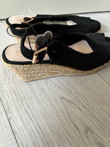 Wide Fit Wedge Sandals, size 4