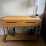 Oak 2 Drawer Console Table Image 3