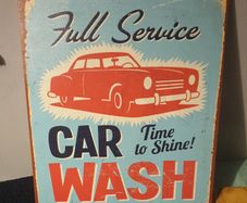 Old retro Car Wash Sign
