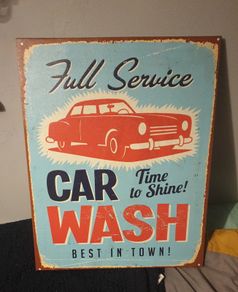 Old retro Car Wash Sign