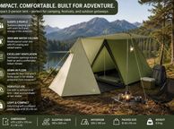 main image for ad 3 Man House Tent Waterproof Camping Tent