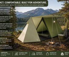3 Man House Tent Waterproof Camping Tent