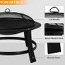 Outsunny outdoor fire pit with lid brand new Image 5
