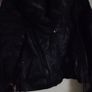 leather jacket  with  fur trim Image 2