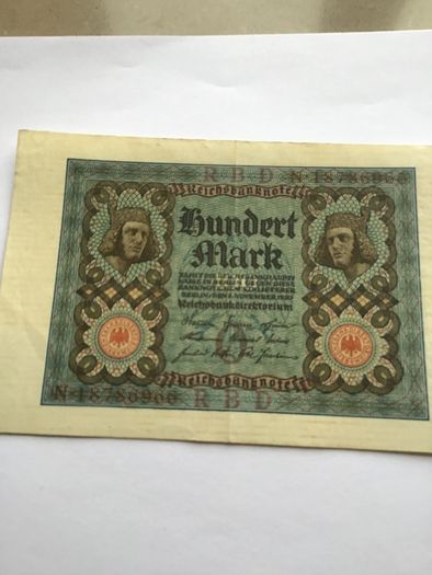 Rare/Genuine 1920 GERMAN 100 Marks Bank Note
