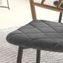 Set 4 velvet Dining Chairs with backrest, velvet-look upholstered chairs with metal legs, for dining table, gray Image 4
