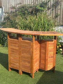 Teak outdoor bar