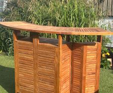 Teak outdoor bar