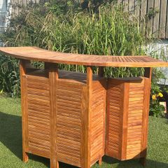 Teak outdoor bar
