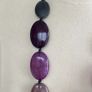 Purple large beaded necklace Image 5