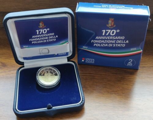 Italy 2 Euro Commemorative Coin 2022 - Italian National Police. Proof.