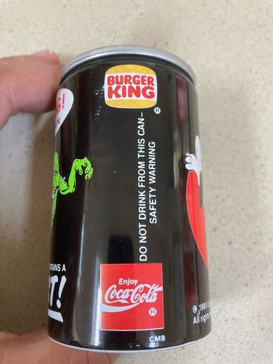 Coca Cola Chostbusters Can Rare sealed Burger King