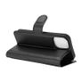 For iPhone 12 Mini Wallet Case Cover Flip Book PU Leather Holder Card Slots Black - FHT07IPK1 Image 2