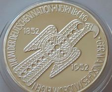 5 Deutsche Mark (Germanic Museum) 2013 proof Commemorative replica of rare 1952 coin