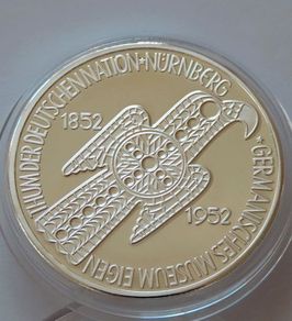 5 Deutsche Mark (Germanic Museum) 2013 proof Commemorative replica of rare 1952 coin