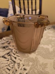 Lined & Frosted Vase