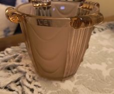 Lined & Frosted Vase