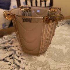 Lined & Frosted Vase