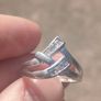 Sterling Silver Double Wishbone Engagement ring Image 4