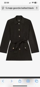 Maje  Wool coat . Size 36 - uk 10 . Great condition