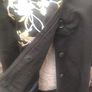 Vintage Pret aPorter Black embroidered Trench coat Image 7