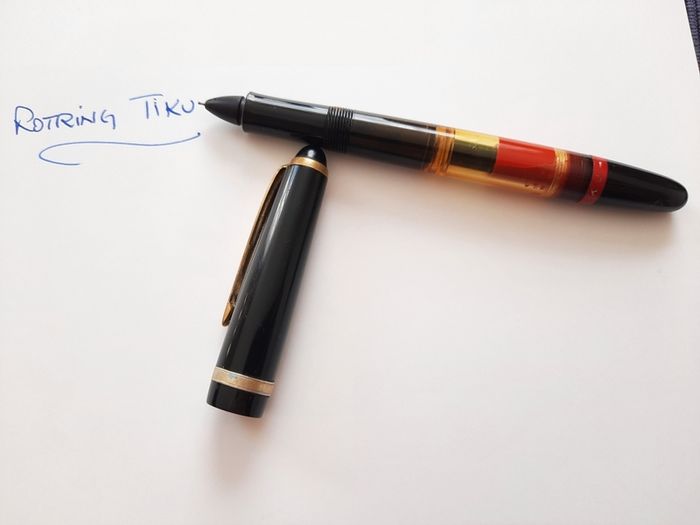 Vintage Rare Rotring Tiku Fountain Pen with box, papers