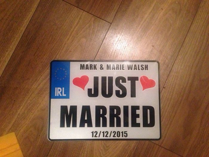 custom wedding number plates