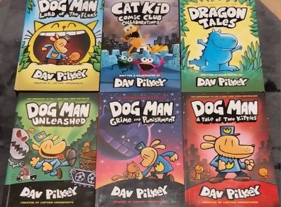 6 brand new dog man books