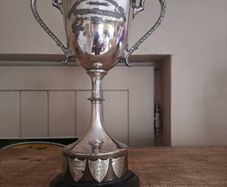 antique trophy 1911 pond boat Bangor silver plated vintage