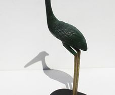 Vintage Brass Stork Figurine on marble base