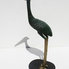 Vintage Brass Stork Figurine on marble base