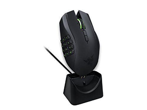 Razer Naga Epic Chroma Wireless Gaming Mouse With Cradle For PC Computer 19 Buttons - 8,200