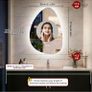 Bathroom Mirror with LED Lights: 550x770mm Asymmetrical Wall Mirror with Dimmable 3 Colour Image 7