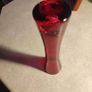 Vintage Glass Vase Red 70s Retro Mid Century Space Age Shabby Chic Country Style Image 6