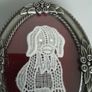 PICTURE - Frame - Small Lace Dog Image 4